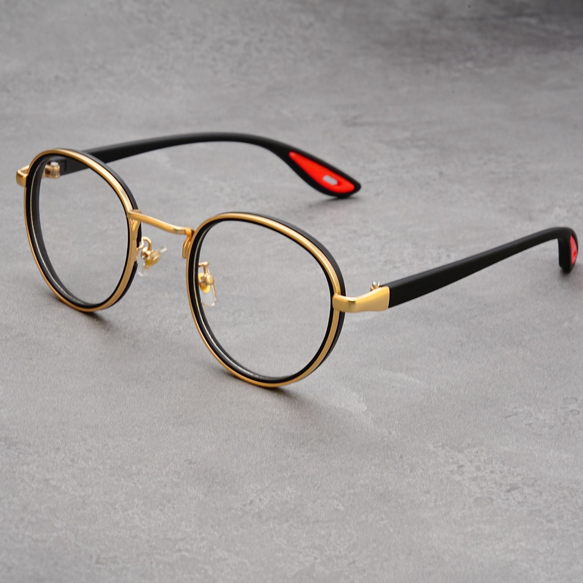 The Lennox Sunglasses - Round gold-rim frame in lightweight TR with UV400 lenses