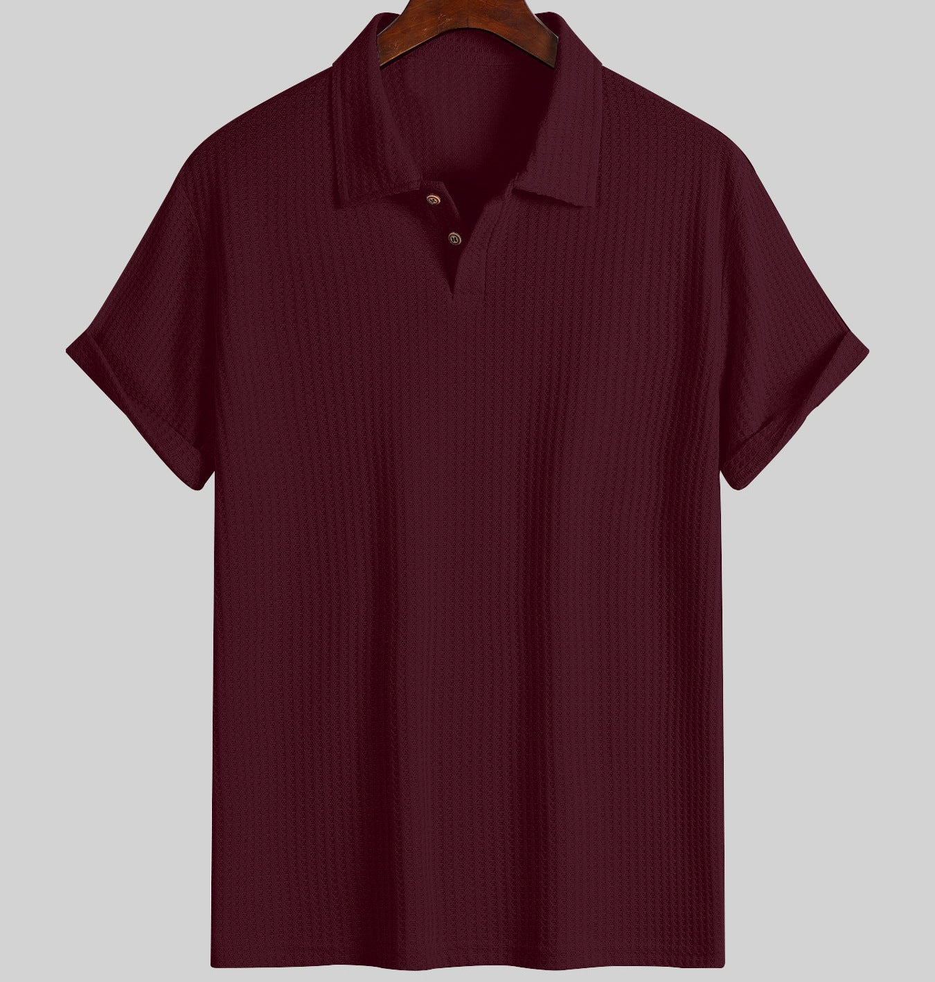The Ambrose Polo - Diamond-textured knit with a relaxed lapel collar