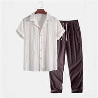 The Havana Set - Printed short-sleeve lapel shirt with matching trousers 4