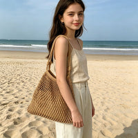 The Ravello Woven Bag - Hand-woven cotton beach bag 3