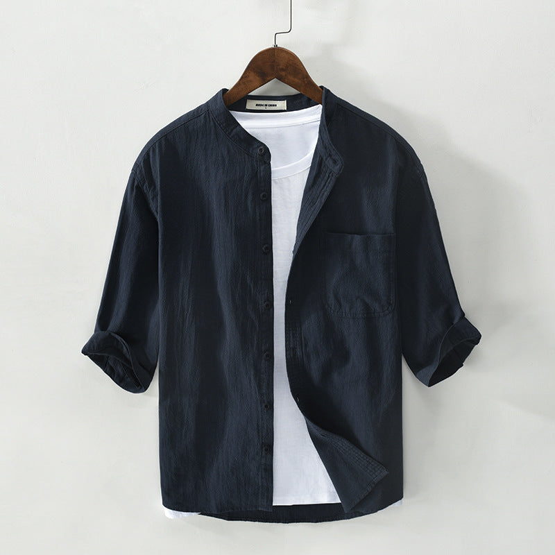 The Positano Shirt - Lightweight ramie-linen blend with a relaxed fit and wrinkle-resistant finish