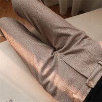 The Kensington Trouser - Herringbone wool-blend with a high waist and slim pencil line 4