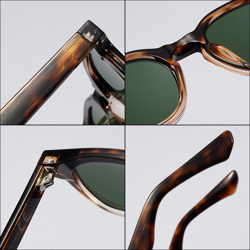 The Monza Sunglasses - Retro gold-pin frame with polarized UV400 lenses