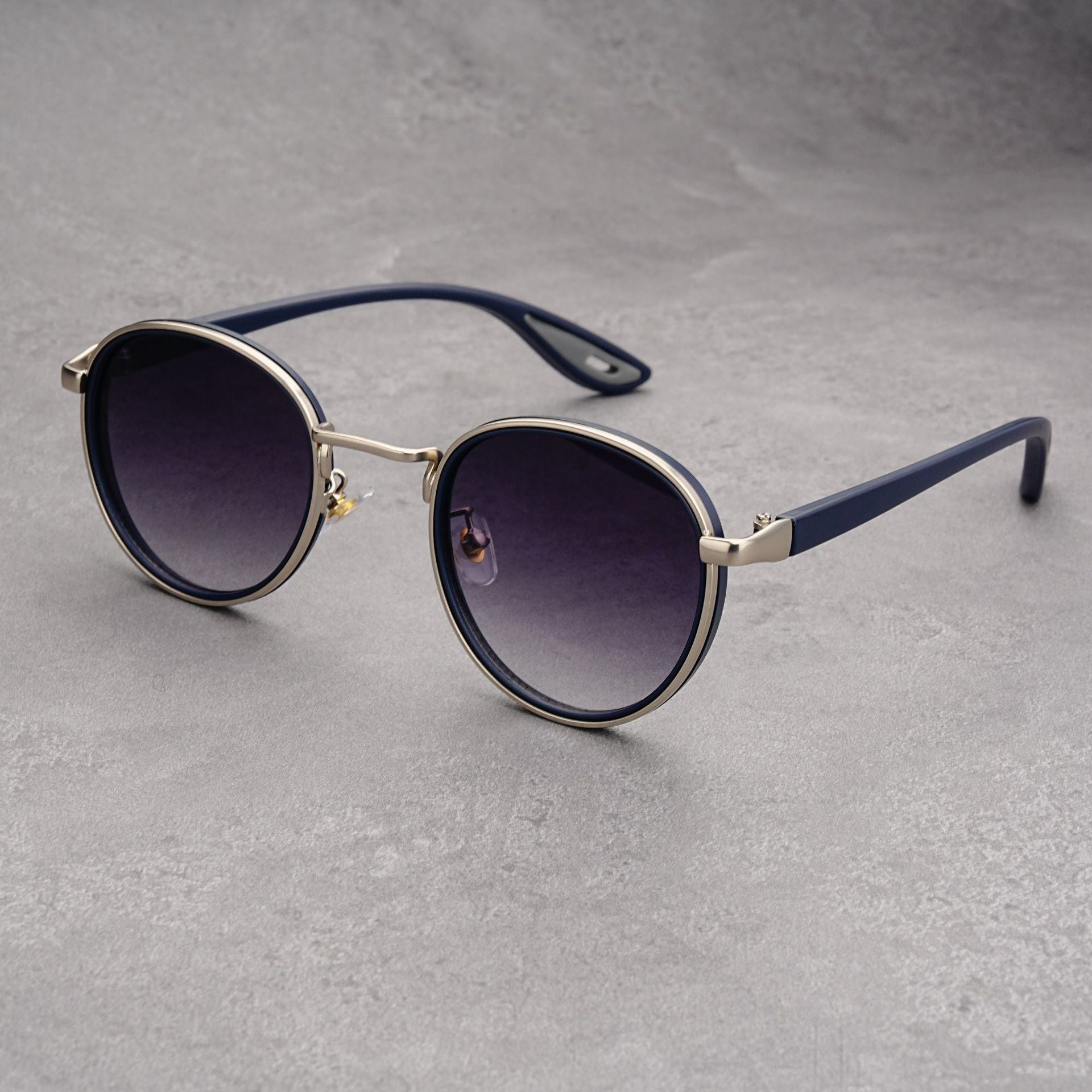 The Lennox Sunglasses - Round gold-rim frame in lightweight TR with UV400 lenses
