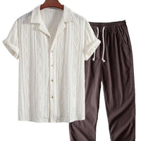 The Havana Set - Printed short-sleeve lapel shirt with matching trousers 5