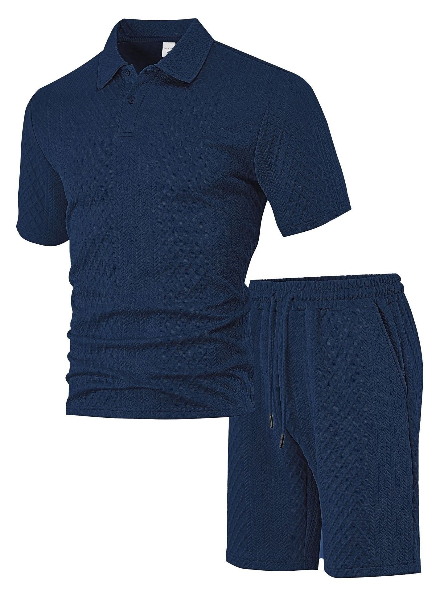 The Monaco Set - Textured jacquard polo and shorts
